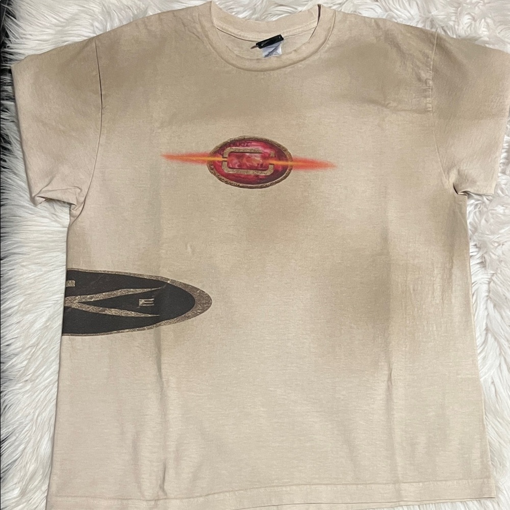 Travis Scott  Beige Graphic T-Shirt with Logot Utopia